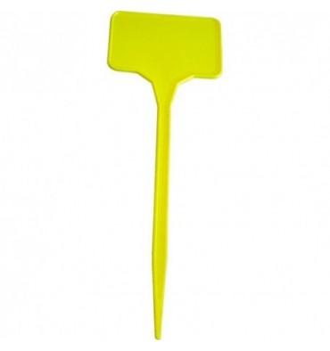 Etiqueta pincho de plástico amarilla 30 cm